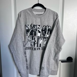 TAYLOR SWIFT Eras Tour Grey Crewneck